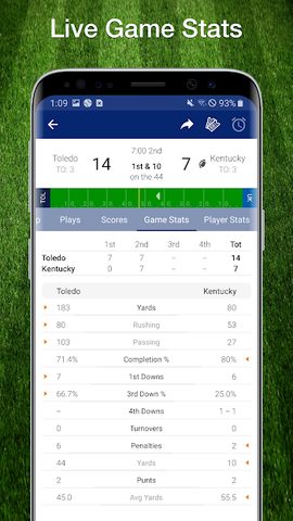 Screenshot 3: College Football Live Scores, Plays, & Schedules