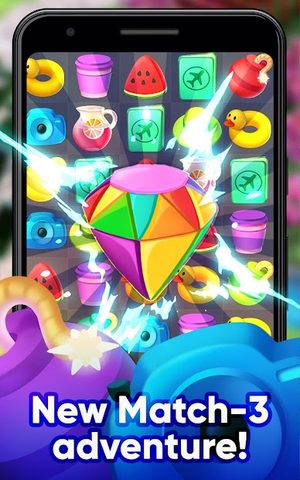 Screenshot 1: Bon Voyage - Match 3 Game