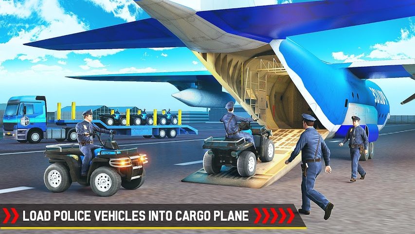 Screenshot 3: Cargo Airplane Police Vehicle