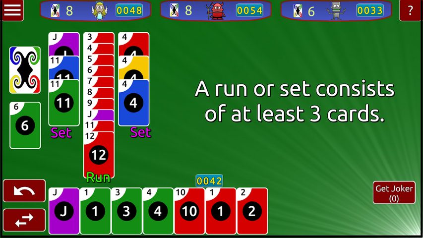Screenshot 1: Classic Rummy card game