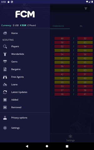 Screenshot 11: FCM - Career Mode 22 Database & Potentials