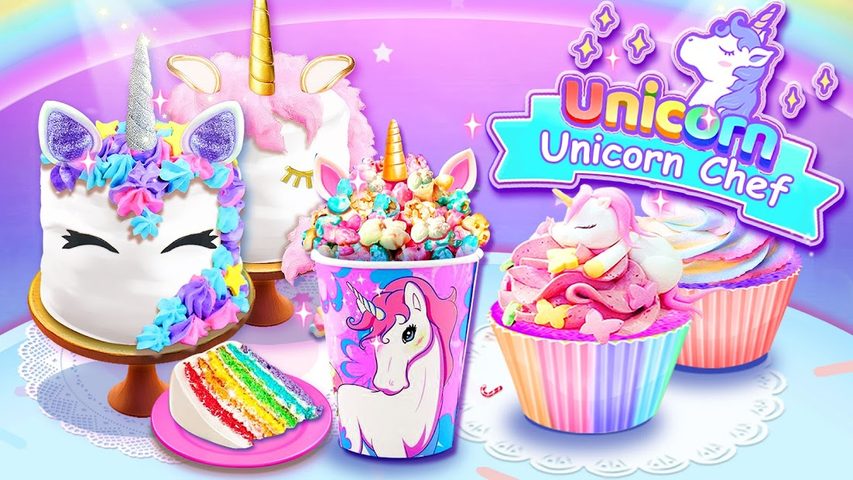 Screenshot 1: Girl Games: Unicorn Cooking Games for Girls Kids
