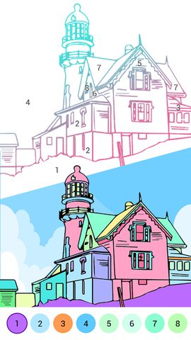 Screenshot 3: Paint Color - Paint color by number, coloring book
