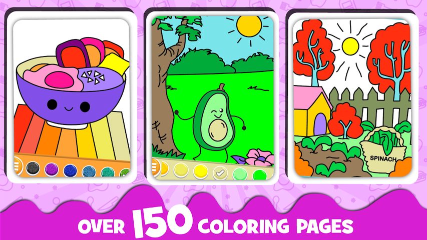 Screenshot 15: Fruits Coloring book & Food Drawing book Kids Free