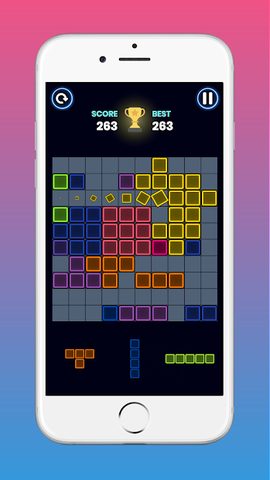 Screenshot 3: Tetra! Glow Block Puzzle