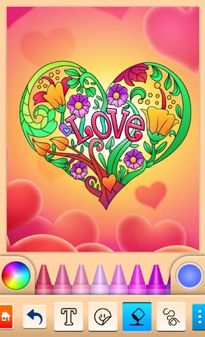 Screenshot 10: Valentines love coloring book
