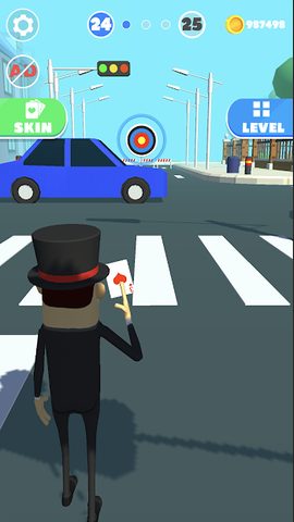 Screenshot 3: Card Throwing