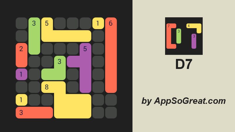 Screenshot 8: D7: pack the colored Dominoes per 7. Free game.