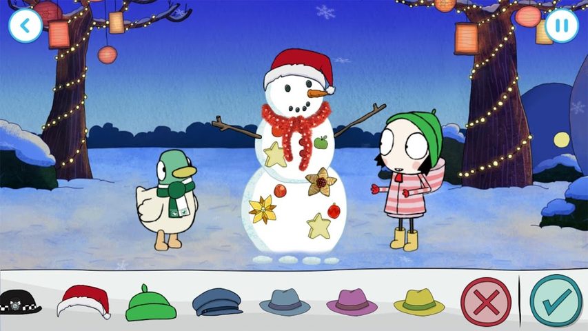 Screenshot 5: Sarah & Duck: Build a Snowman