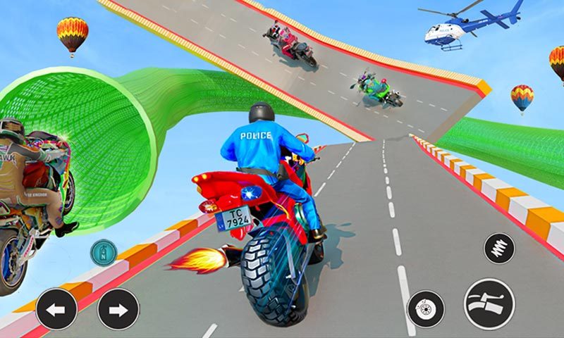 Screenshot 1: Police bike Stunt Bike Racing