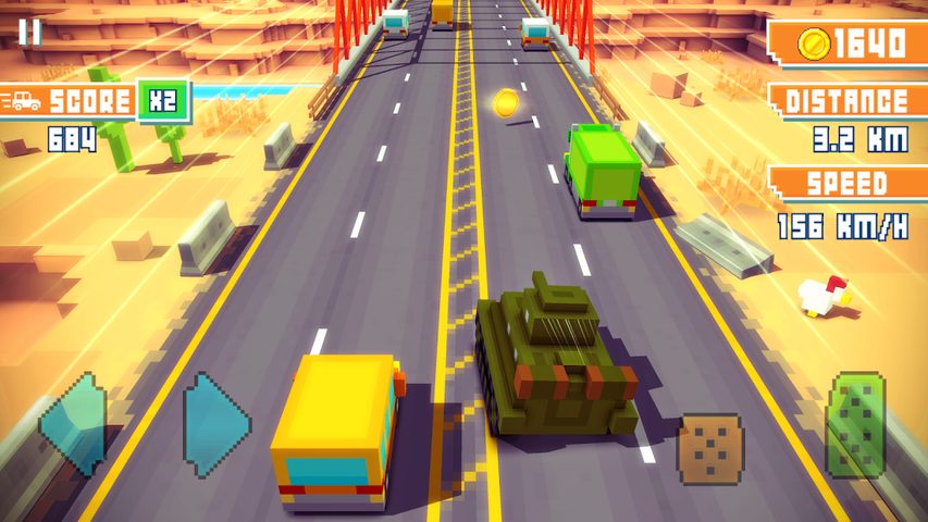 Screenshot 1: Blocky Highway: Traffic Racing