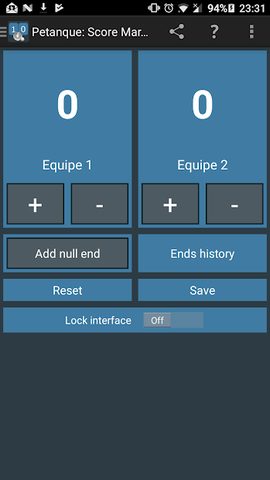 Screenshot 1: Petanque: Score Marker