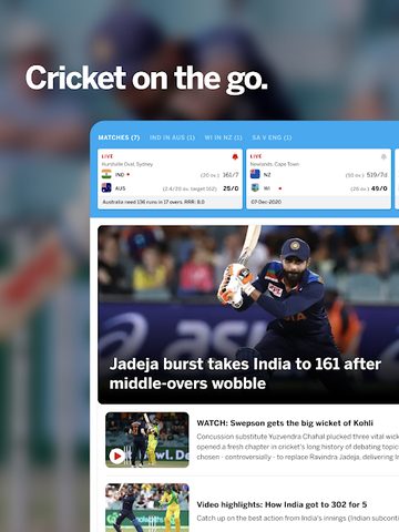 Screenshot 6: ESPNCricinfo - Live Cricket Scores, News & Videos