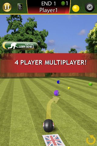 Screenshot 1: Virtual Lawn Bowls