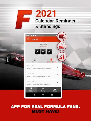 Screenshot 15: Formula 2021 Calendar & Standings