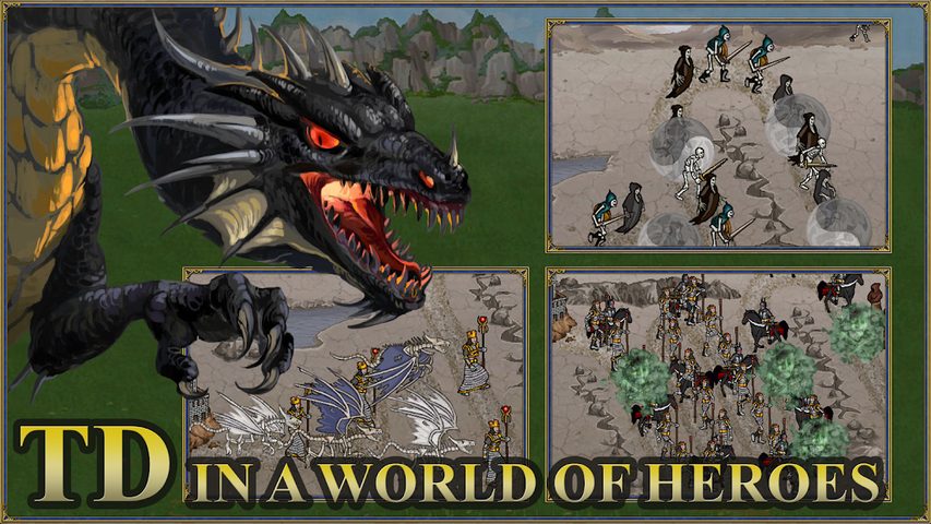Screenshot 1: Heroes 3 and Mighty Magic:TD Fantasy Tower Defence