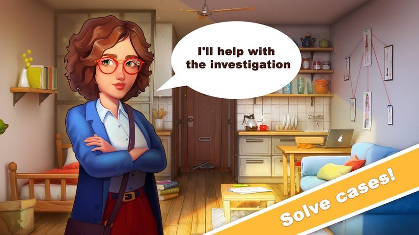 Screenshot 1: Jane's Detective Stories: Detective & Match 3 Game