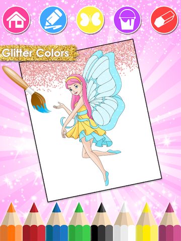 Screenshot 3: Princess Coloring Book Glitter & Girls Dress Up