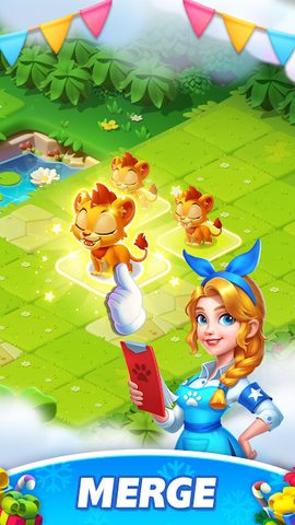 Screenshot 1: Fantasy Merge Zoo
