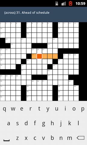 Screenshot 1: Shortyz Crosswords