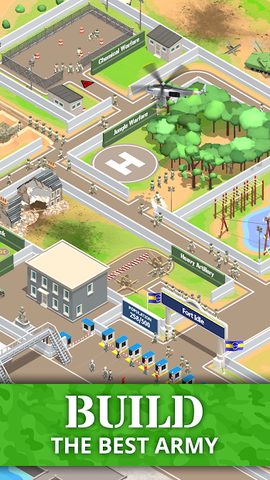 Screenshot 1: Idle Army Base: Tycoon Game
