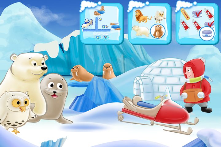 Screenshot 1: Polar Bear Cub - Fairy Tale with Games Free