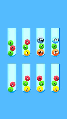 Screenshot 1: Ball Sort 2048 3D
