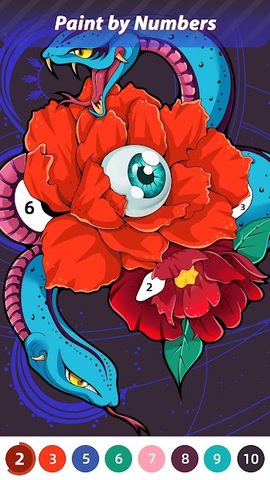 Screenshot 1: Sweet Coloring: Color by Number Painting Game