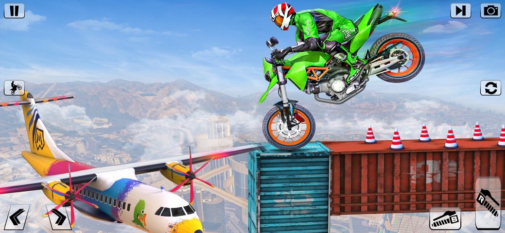 Screenshot 4: Bike 360 Flip Stunt game 3d 4+