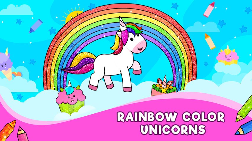 Screenshot 1: Unicorn Glitter Coloring Book: Coloring Unicorn🦄