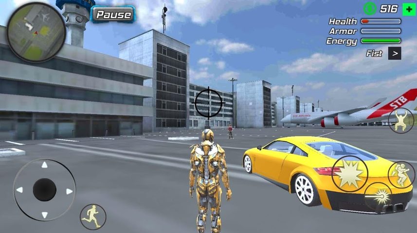 Screenshot 4: Super Crime Steel War Hero Iron Flying Mech Robot