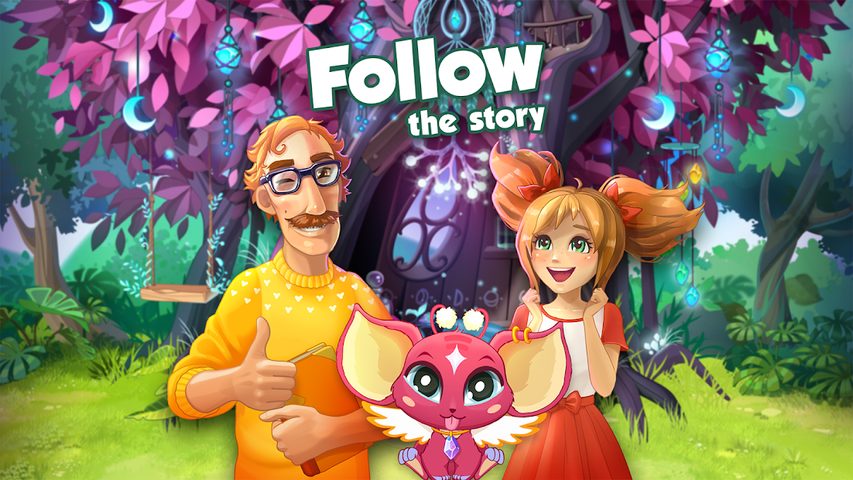 Screenshot 14: Bloomberry match-3 story. Merge fruits & decorate!