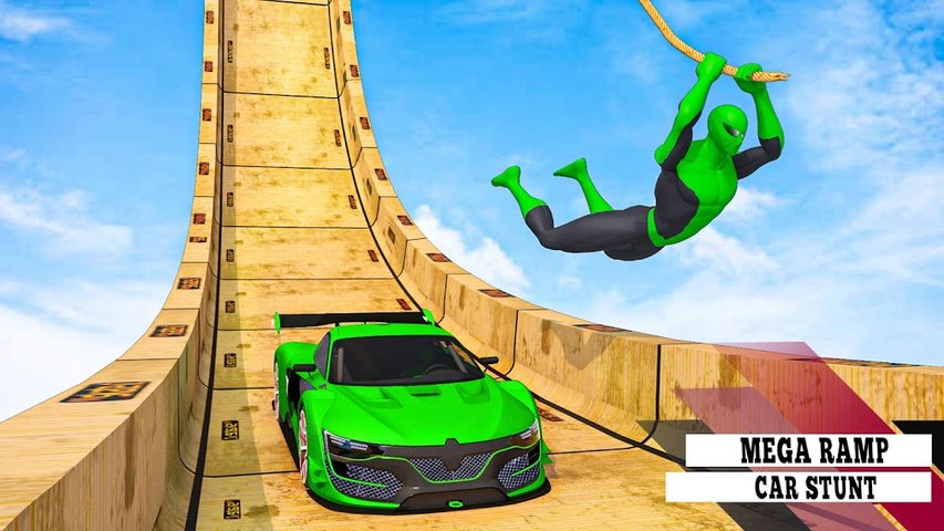 Screenshot 10: Superhero Car: Mega Ramp Games
