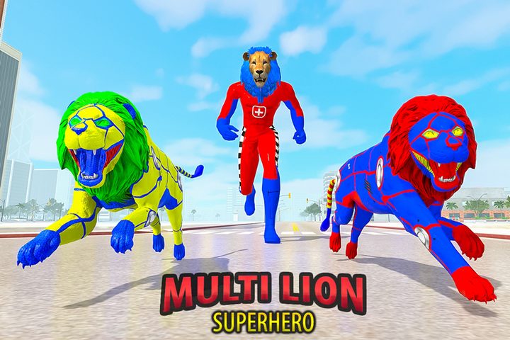 Screenshot 3: Police Lion Robot Superhero: Super Speed Hero Game