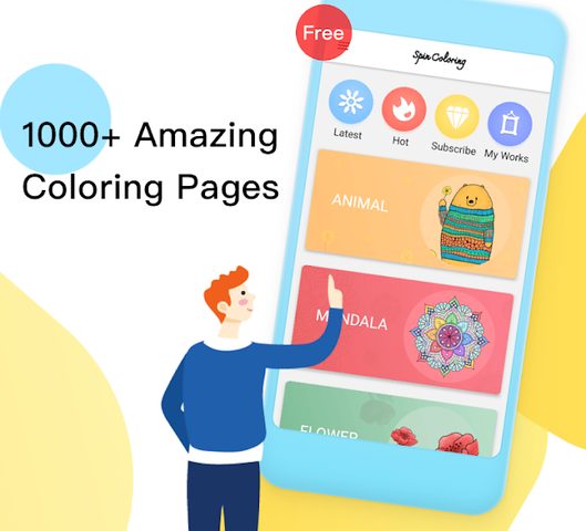 Screenshot 3: Spin Coloring 2019: Coloring Pages via Wheel Spin