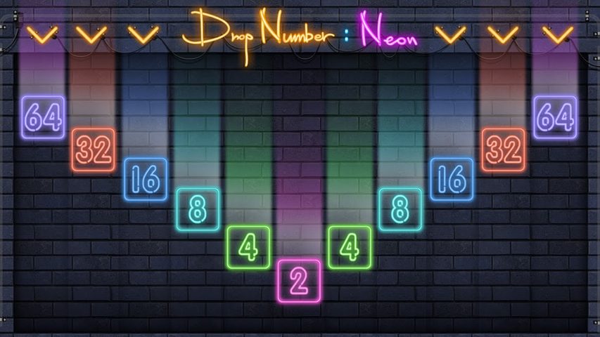 Screenshot 1: Drop Number™: Neon 2048