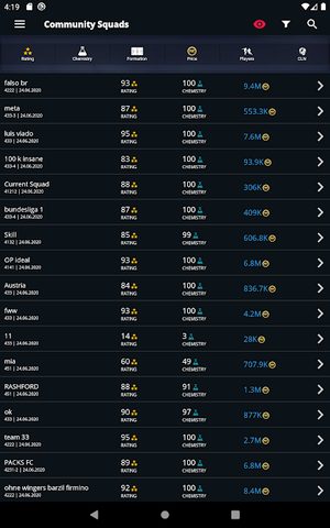 Screenshot 3: FUTBIN 22 Database & Draft