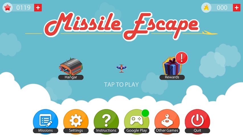 Screenshot 1: Missile Escape