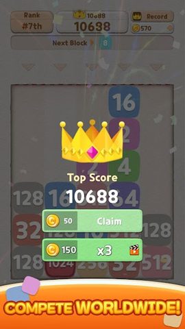 Screenshot 3: Drop Merge® - Number puzzle & Offline games