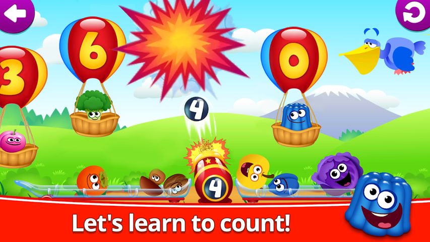 Screenshot 2: Funny Food 123! Kids Number Games for Toddlers