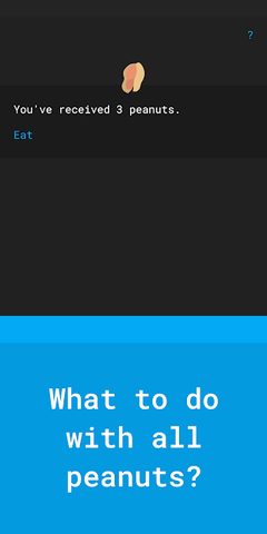 Screenshot 1: Peanuts - A Clicker Game