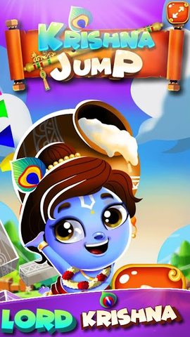 Screenshot 1: Little Krishna - Jump Tap Game
