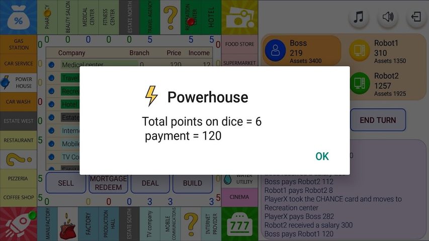 Screenshot 12: Monopolist Business Dice Board