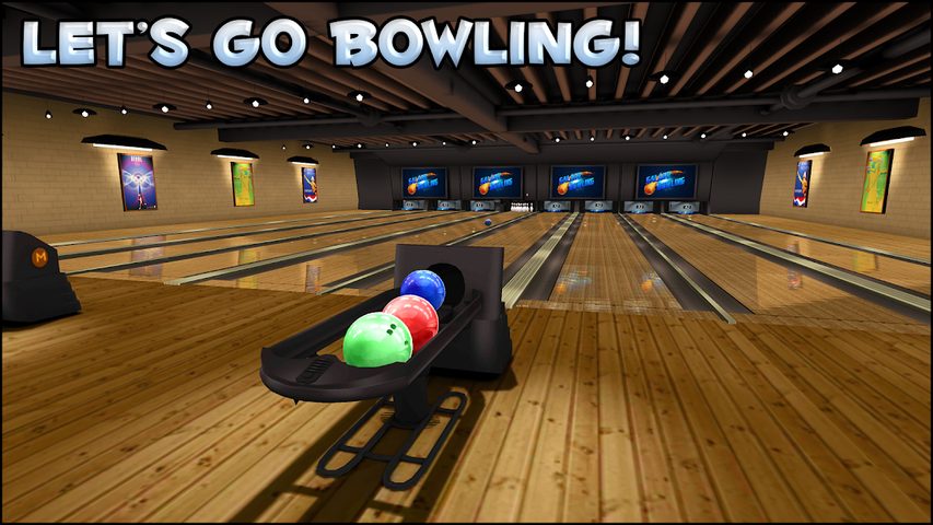Screenshot 1: Galaxy Bowling 3D Free