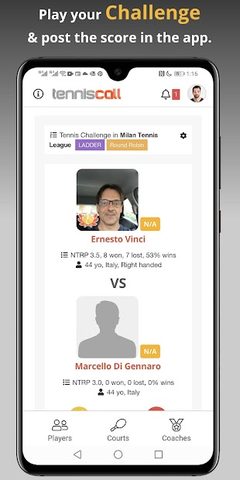 Screenshot 7: TennisCall: Tennis Player app