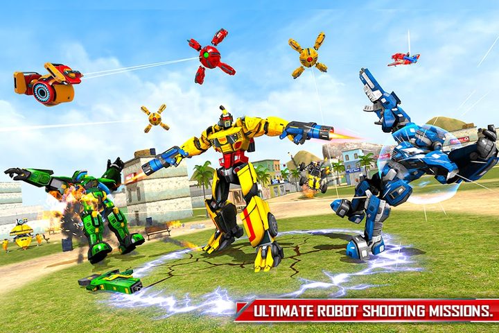 Screenshot 3: Flying Ghost Robot Car Game