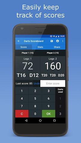 Screenshot 1: Darts Scoreboard