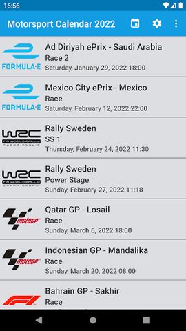 Screenshot 7: Motorsport Calendar 2022