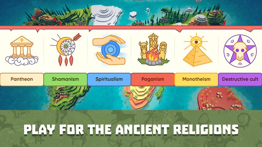 Screenshot 1: God Simulator. Sandbox strategy game Religion Inc.