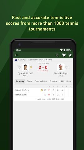 Screenshot 1: Tennis 24 - tennis live scores